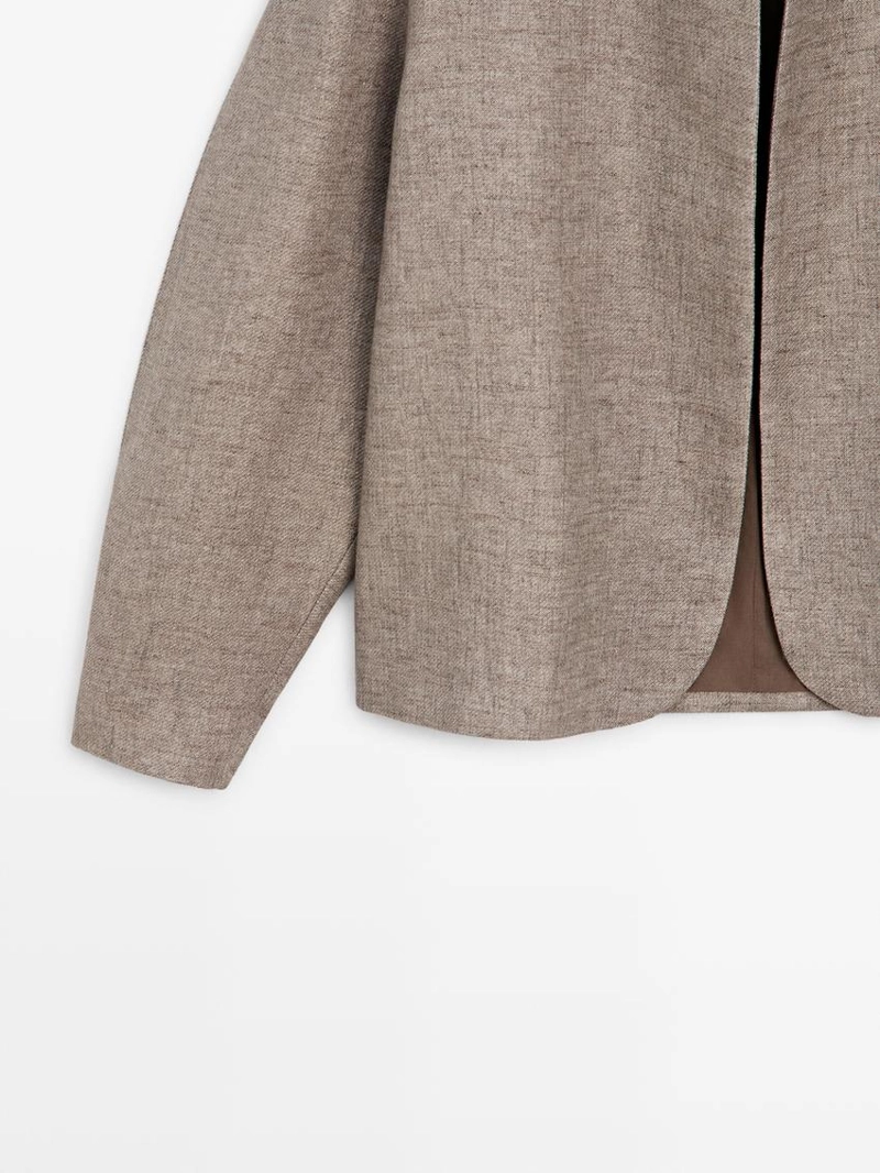 Короткий пиджак из льняной смеси