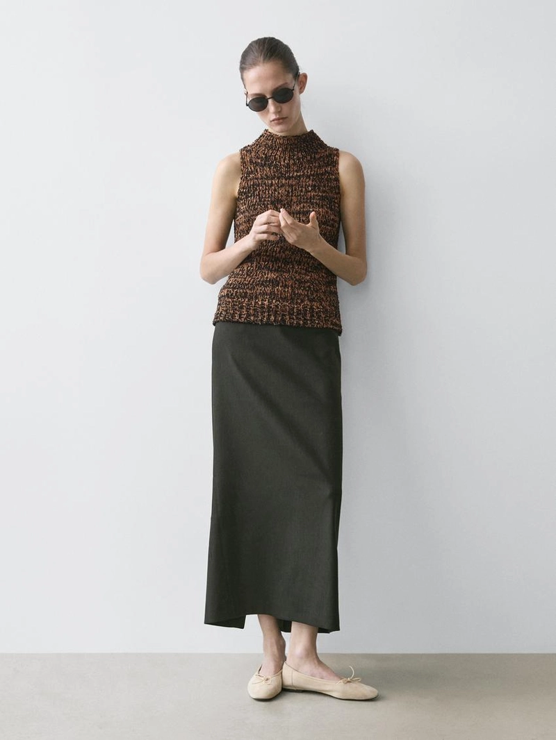 Вязаный топ с запахом marl