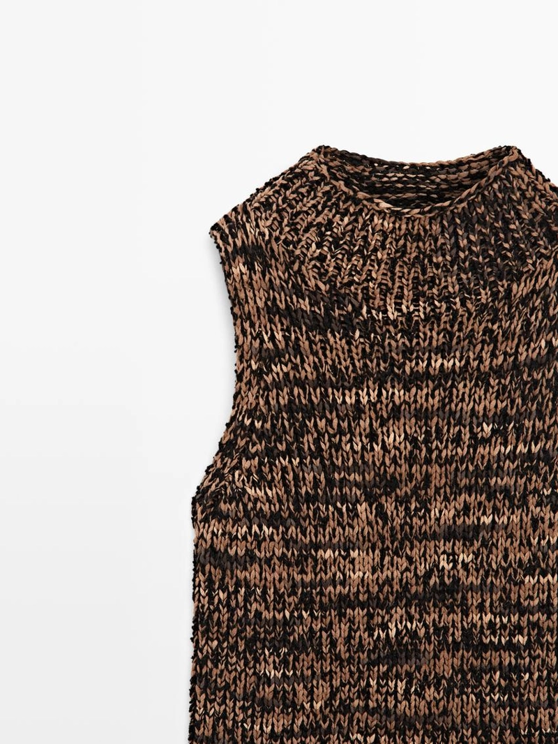 Вязаный топ с запахом marl