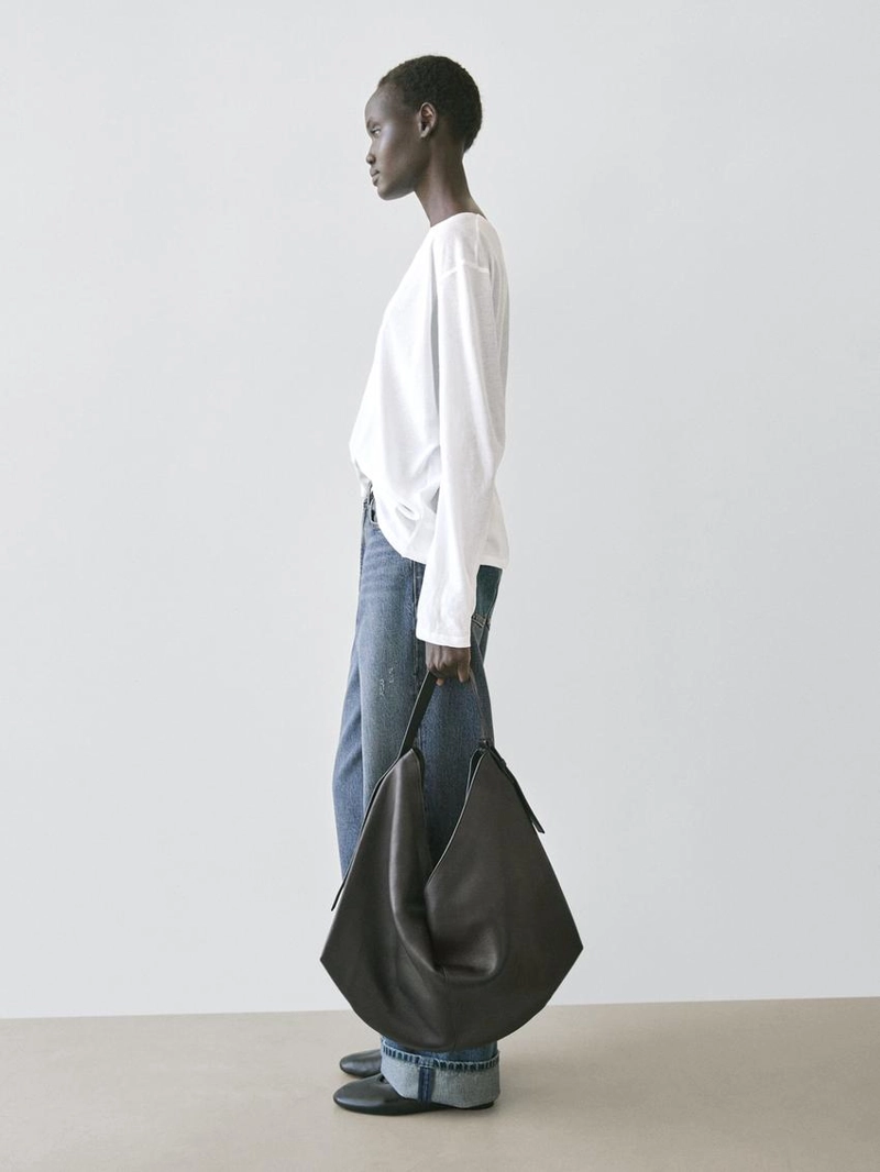 Футболка с лодочным вырезом из 100% хлопка