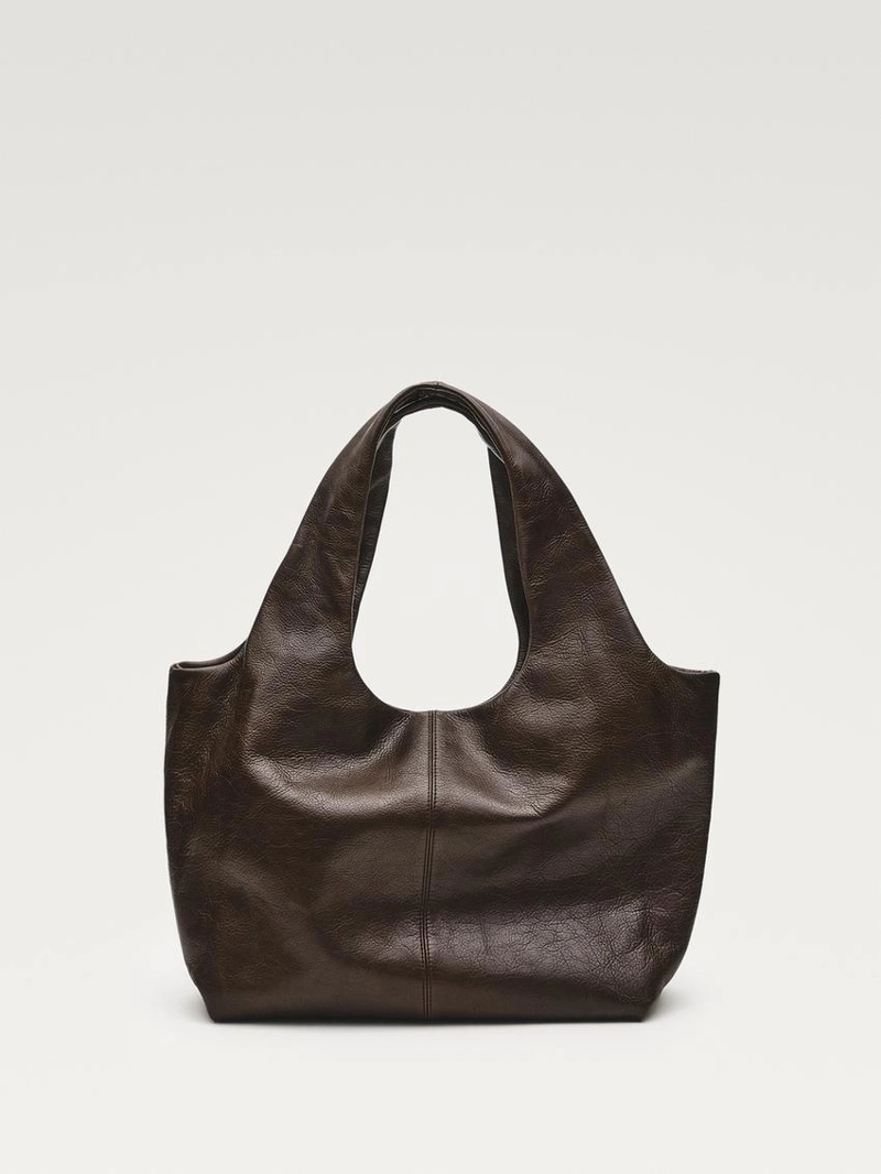 Сумка среднего размера из натуральной кожи nappa