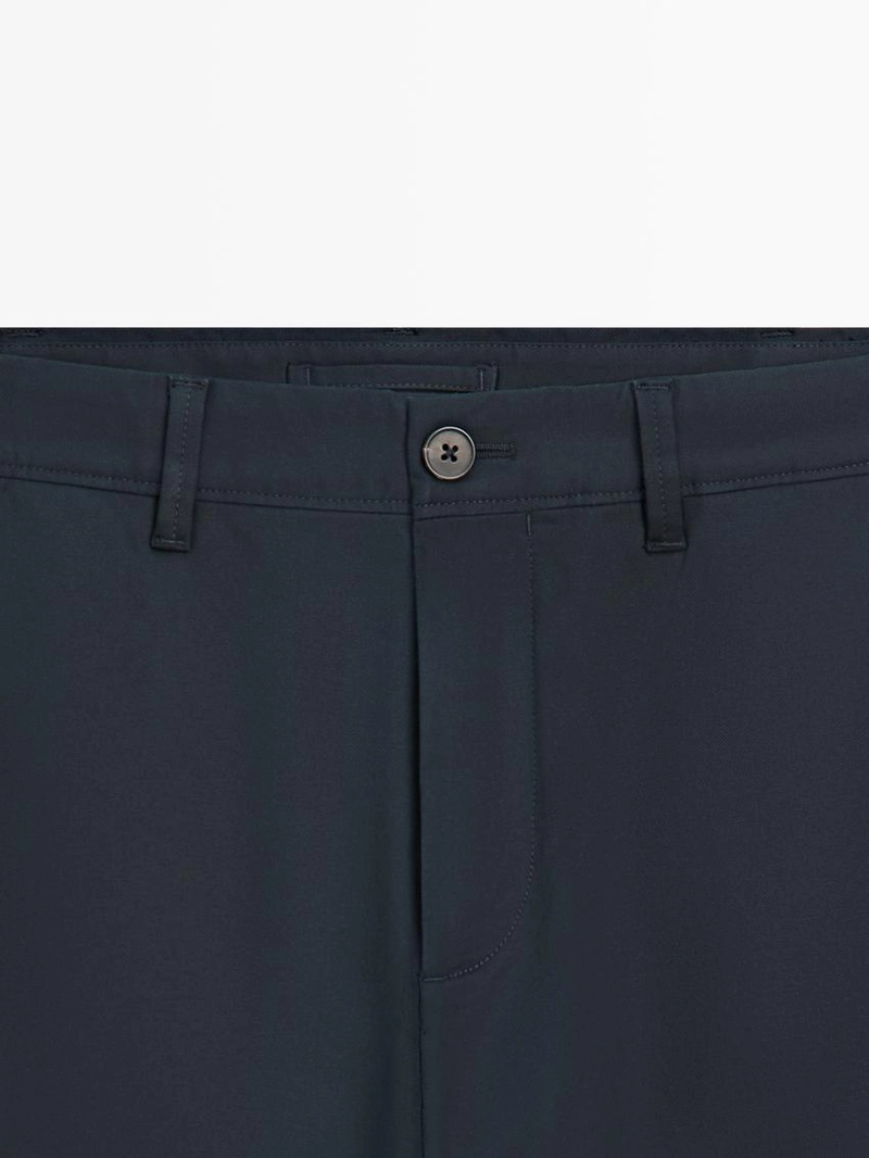 Брюки из смесового хлопка в узком крое