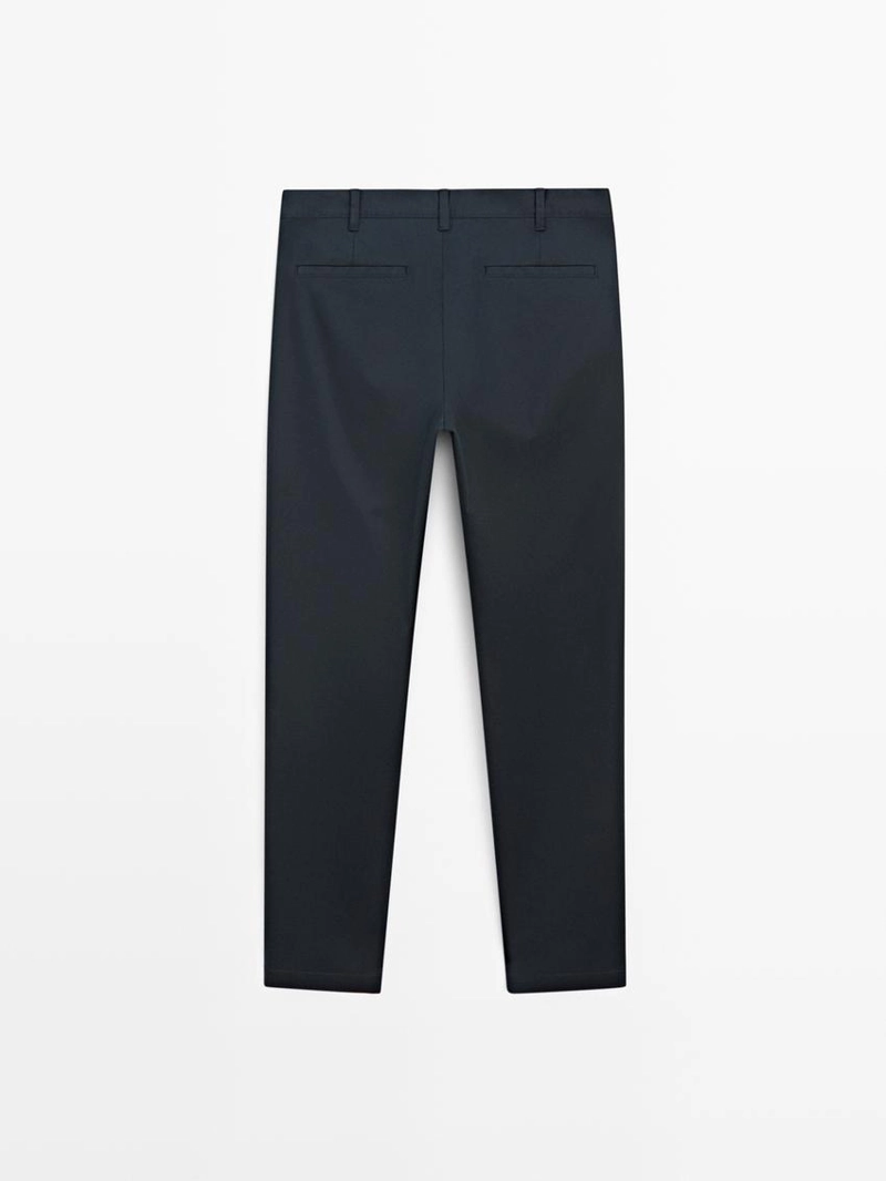 Брюки из смесового хлопка в узком крое