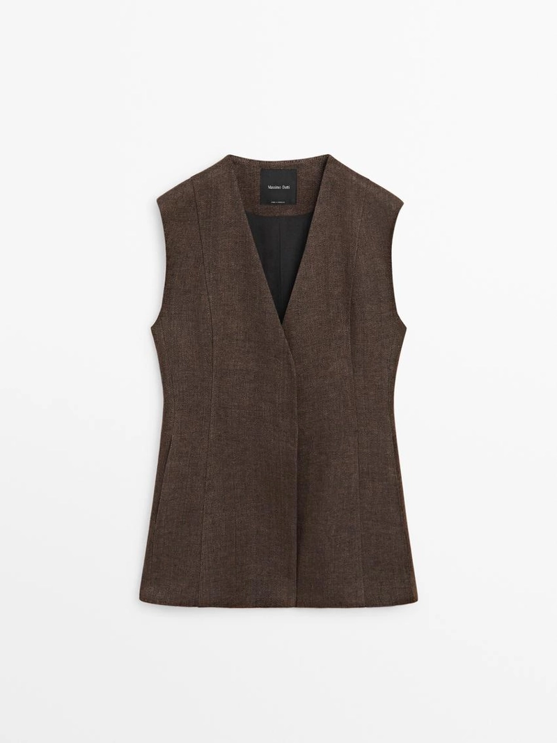 Жилет для льняного костюма