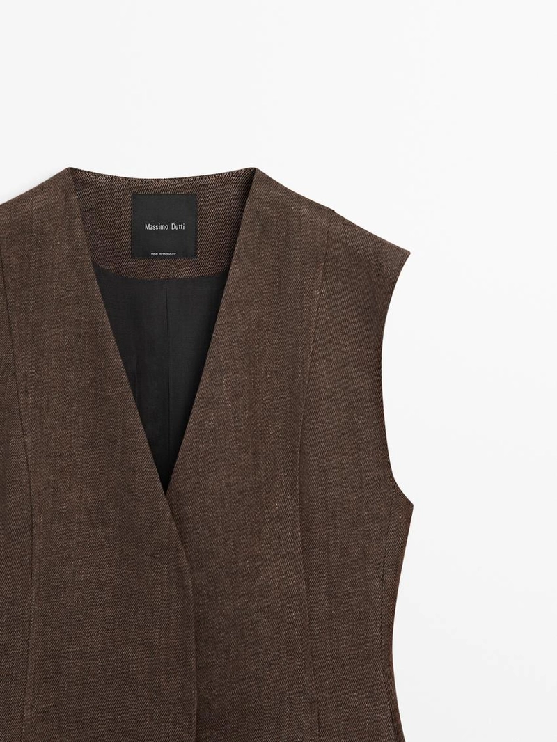 Жилет для льняного костюма