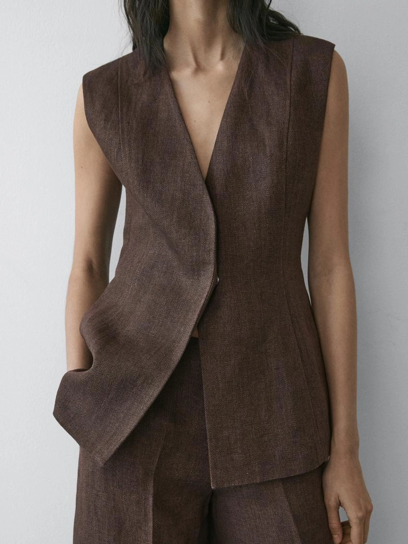 Жилет для льняного костюма