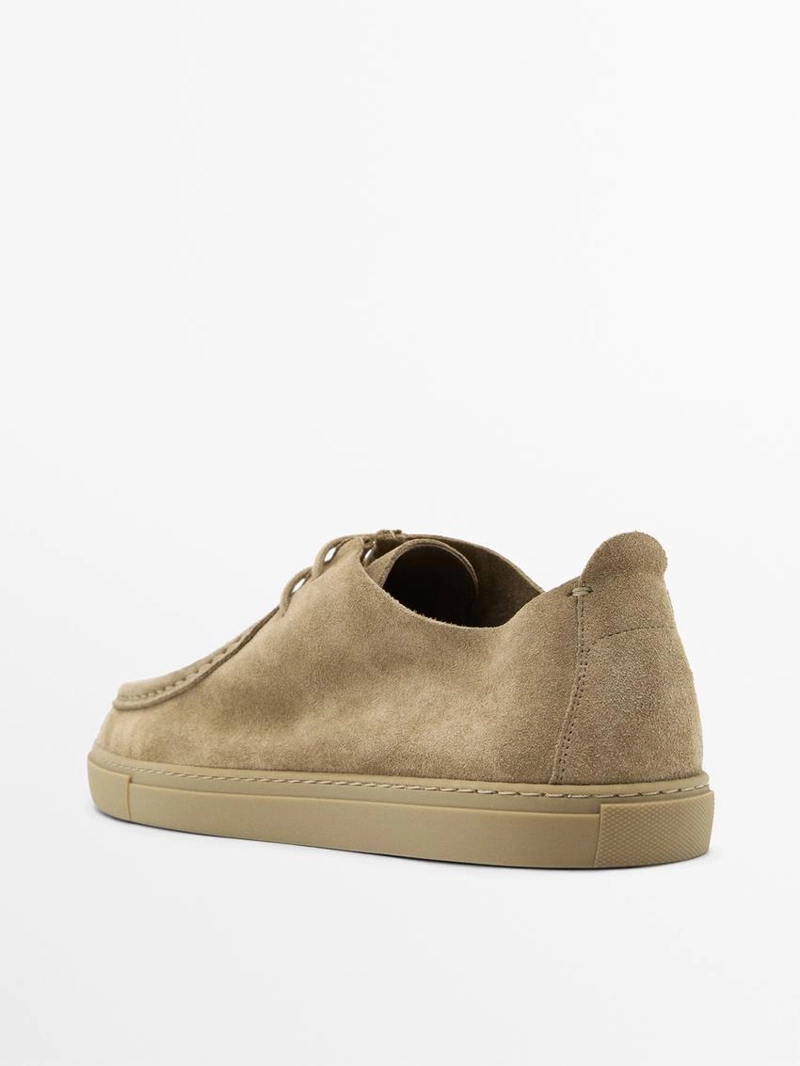 Мягкие кожаные туфли с мокасиновым мысом