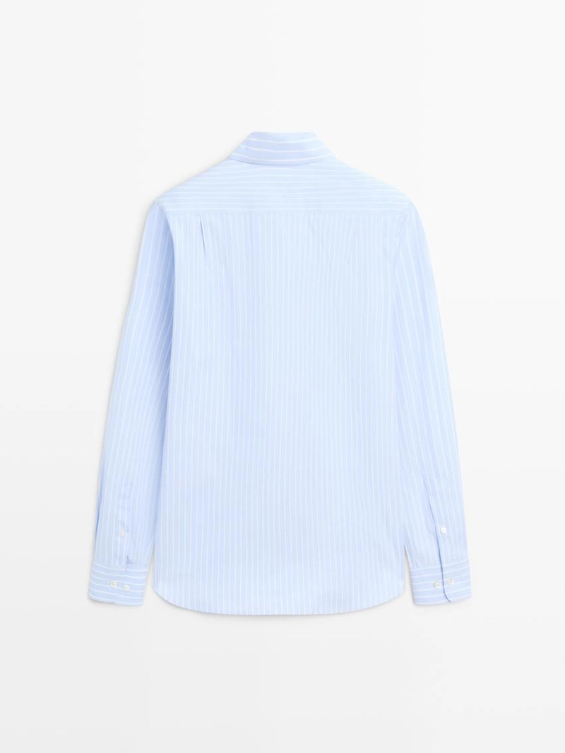 Рубашка с приталенным кроем в полоску