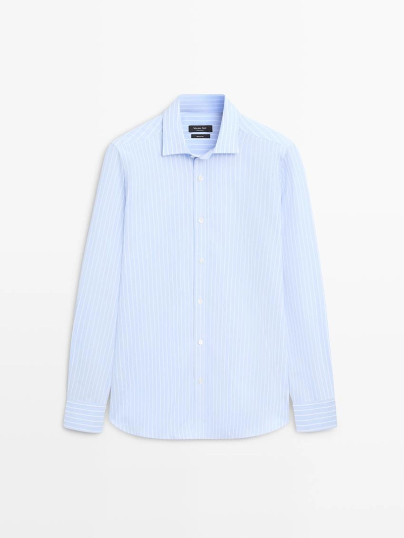 Рубашка с приталенным кроем в полоску