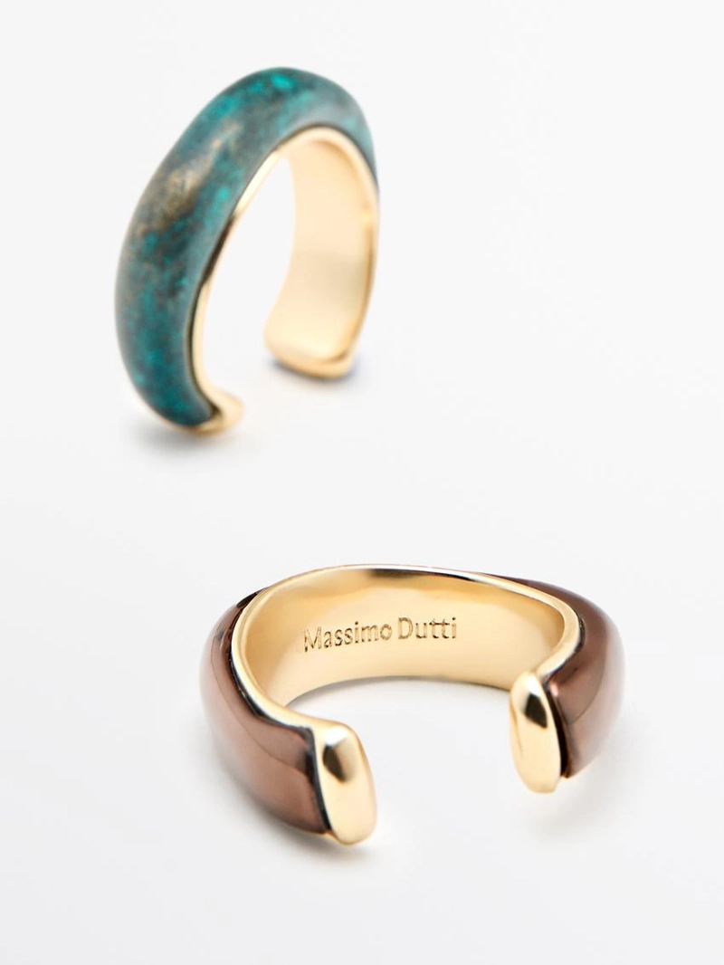 Набор колец в бронзовом стиле