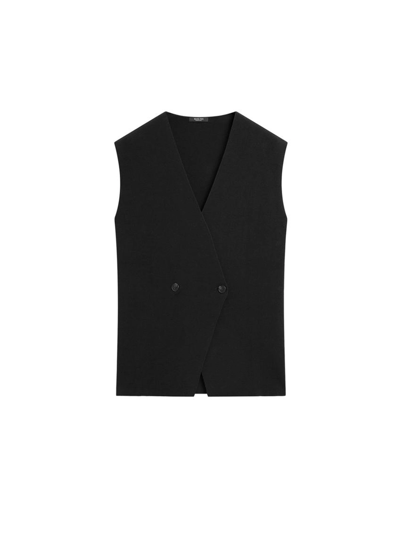 Длинный жилет с перекрестным детаем