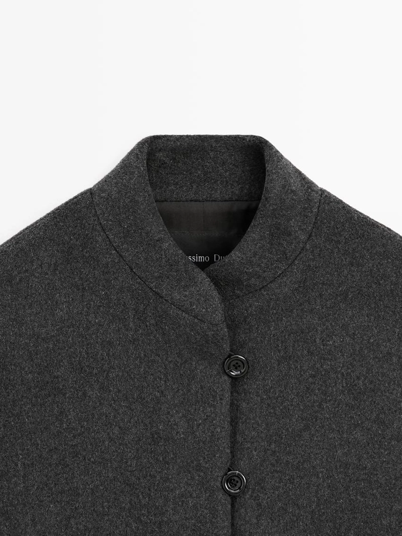 Пиджак из шерстяно-смесовой ткани с деталями на воротнике