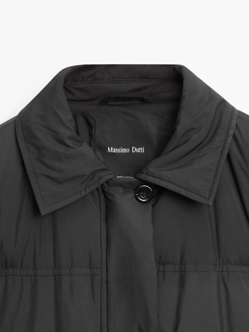 Пуховая бомбер-куртка