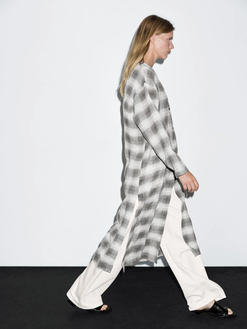 Платье-туника в клетку