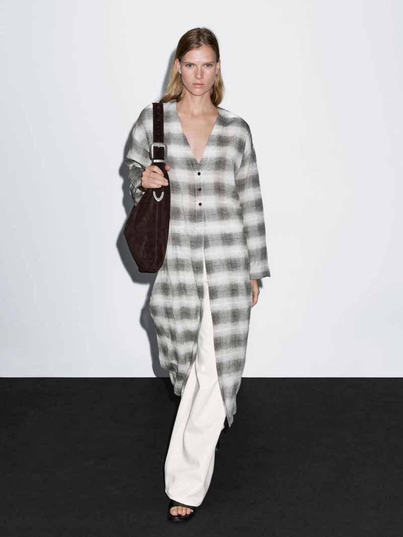 Платье-туника в клетку