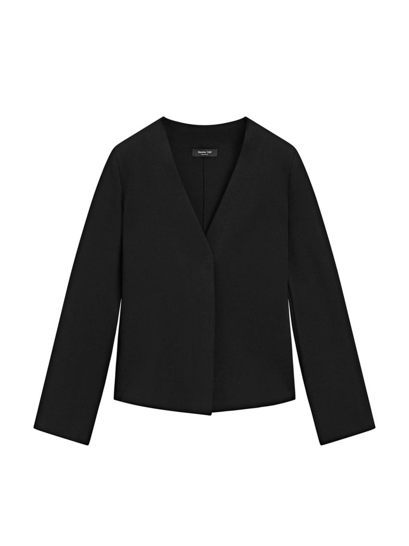 Пиджак с v-образным вырезом и деталями на застежке
