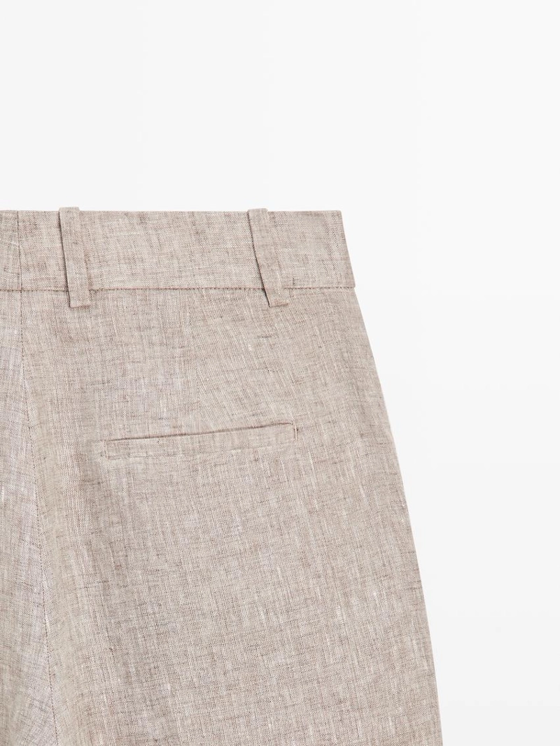 Льняные брюки-костюм