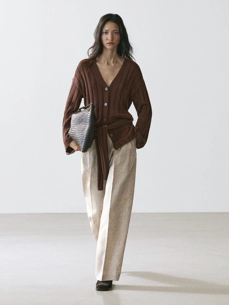 Льняные брюки-костюм