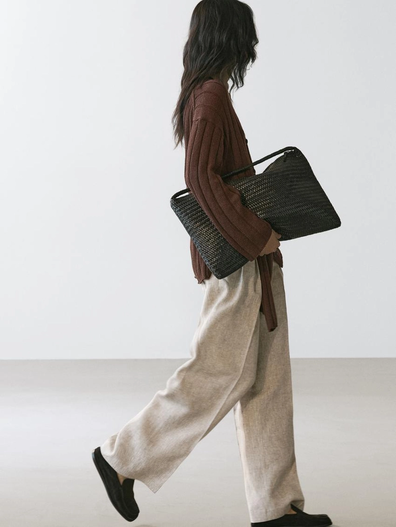 Льняные брюки-костюм