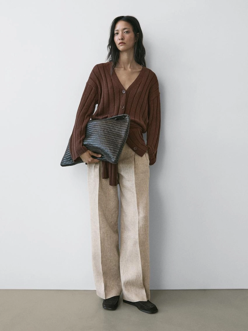 Льняные брюки-костюм