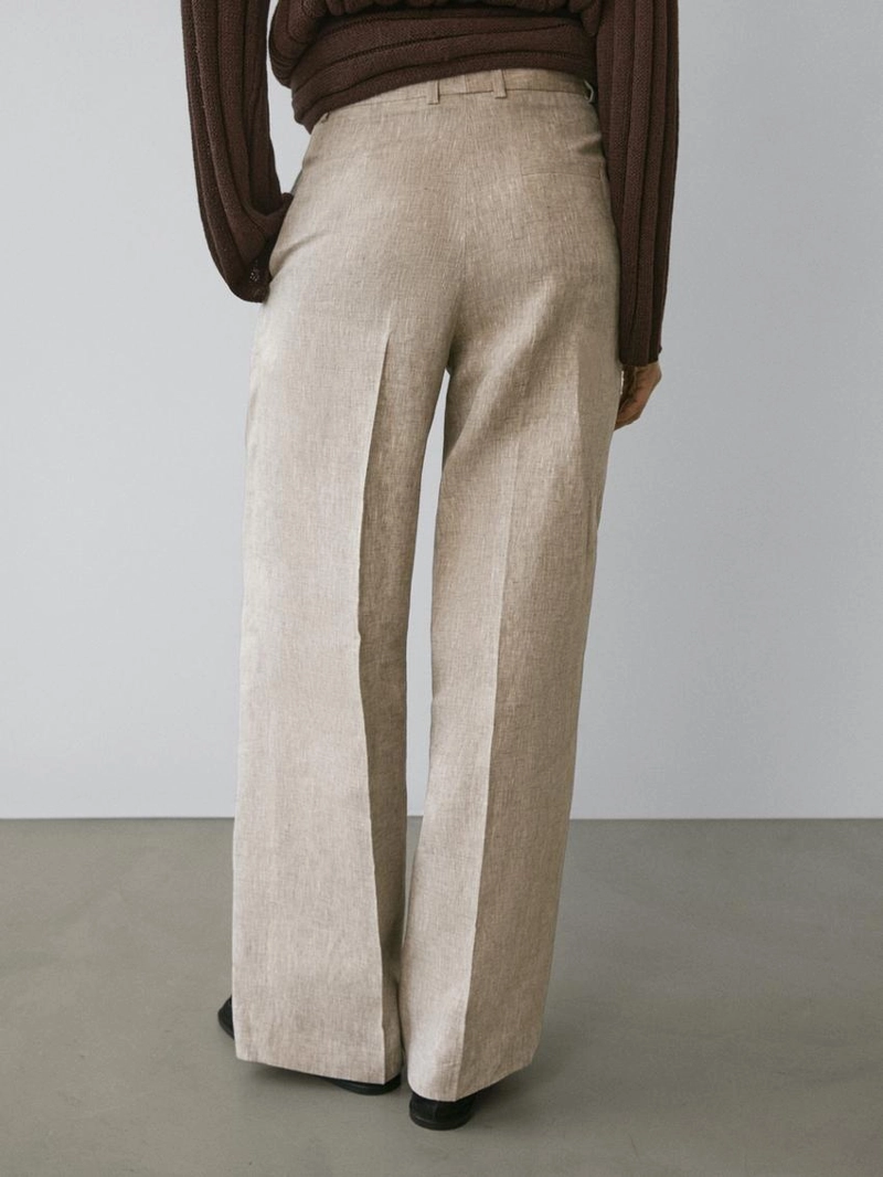 Льняные брюки-костюм