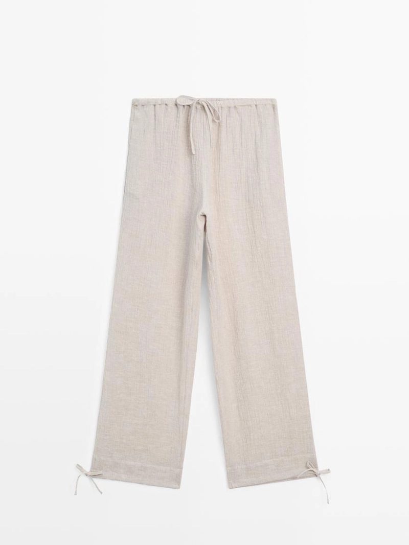Брюки из 100% льна
