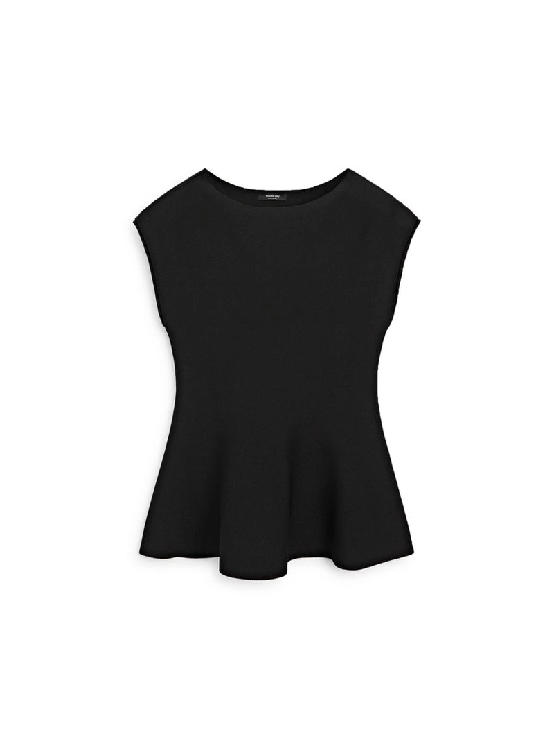 Вязаный топ с круглым вырезом