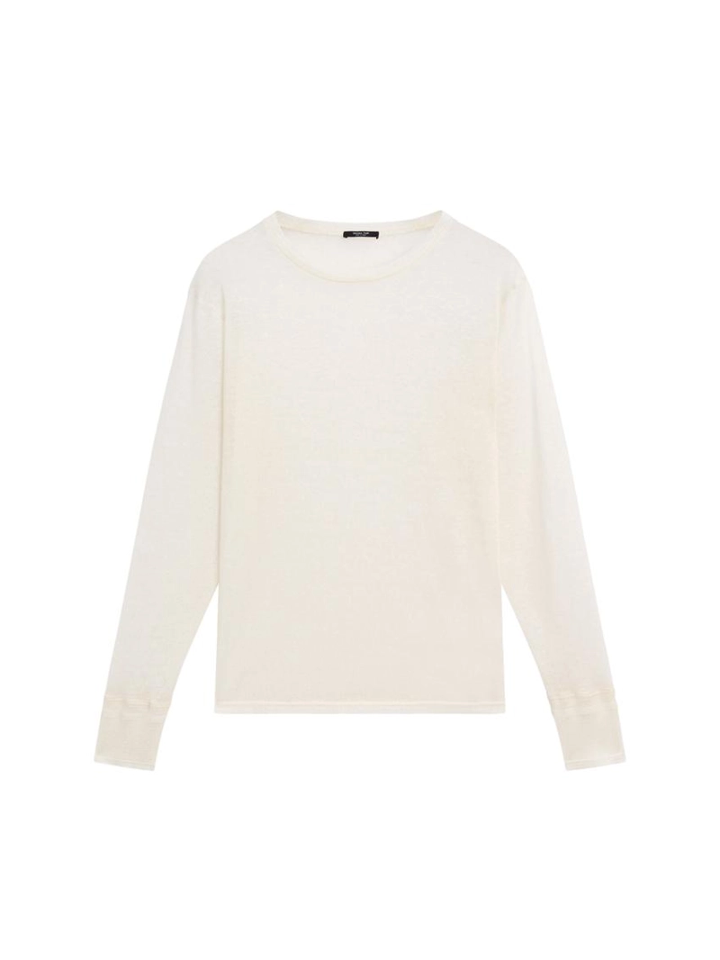 Футболка из легкой шерстяной и льняной смеси