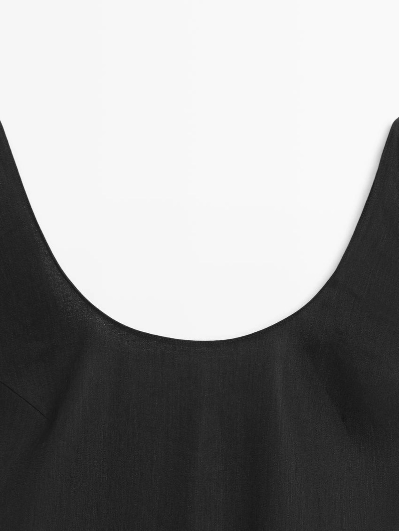 Платье мини с круглым вырезом