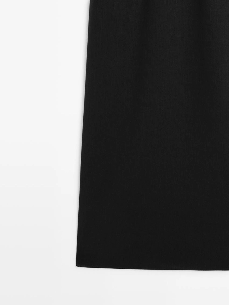 Платье мини с круглым вырезом