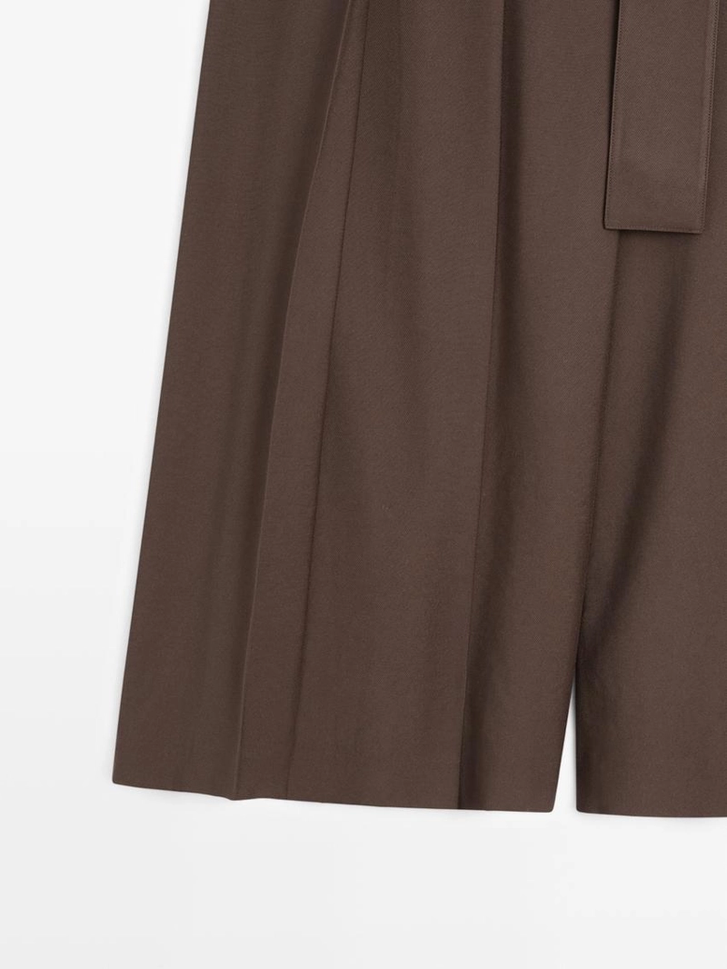 Юбка-шорты с плиссировкой до середины бедра