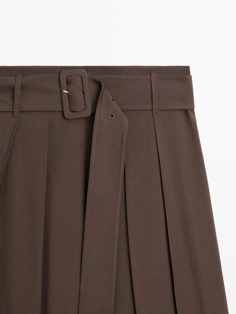 Юбка-шорты с плиссировкой до середины бедра