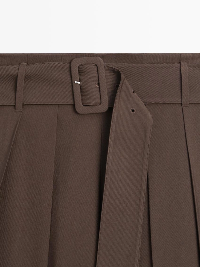 Юбка-шорты с плиссировкой до середины бедра