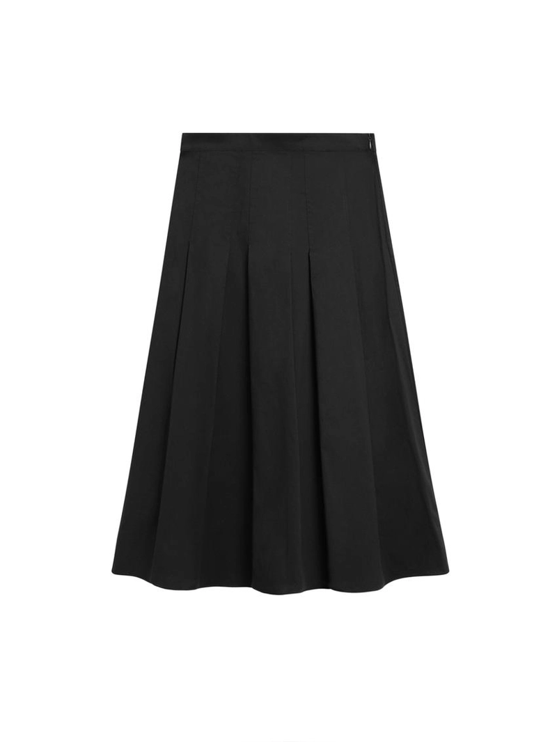 Юбка-миди с мягкими складками из хлопкового смесового материала