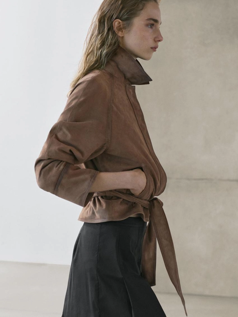 Юбка-миди с мягкими складками из хлопкового смесового материала