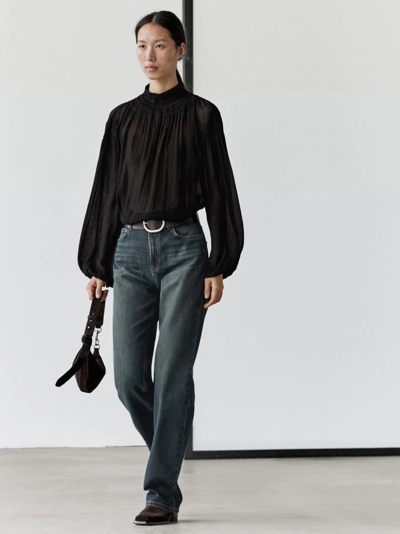 Блузка с воротником в стиле massimo dutti