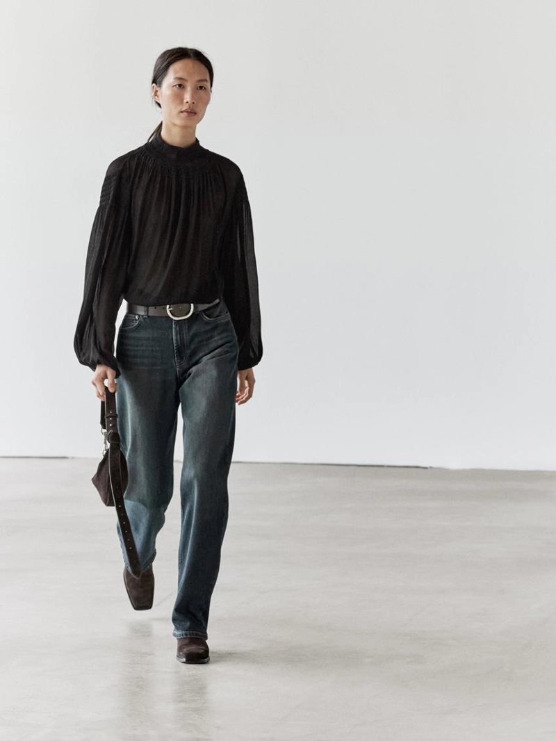 Блузка с воротником в стиле massimo dutti