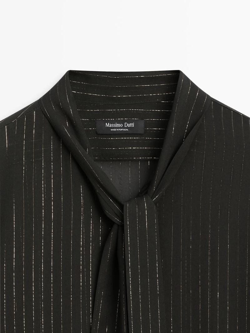 Рубашка с воротником-шарфом