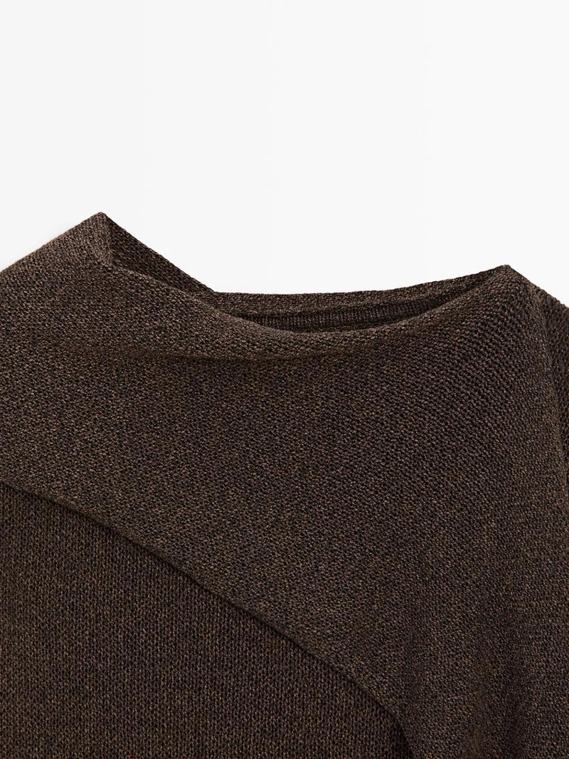 Кофта-накидка из хлопково-шерстяной пряжи