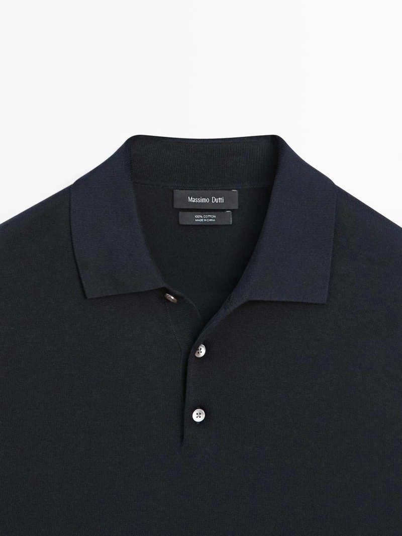 Поло из хлопкового трикотажа