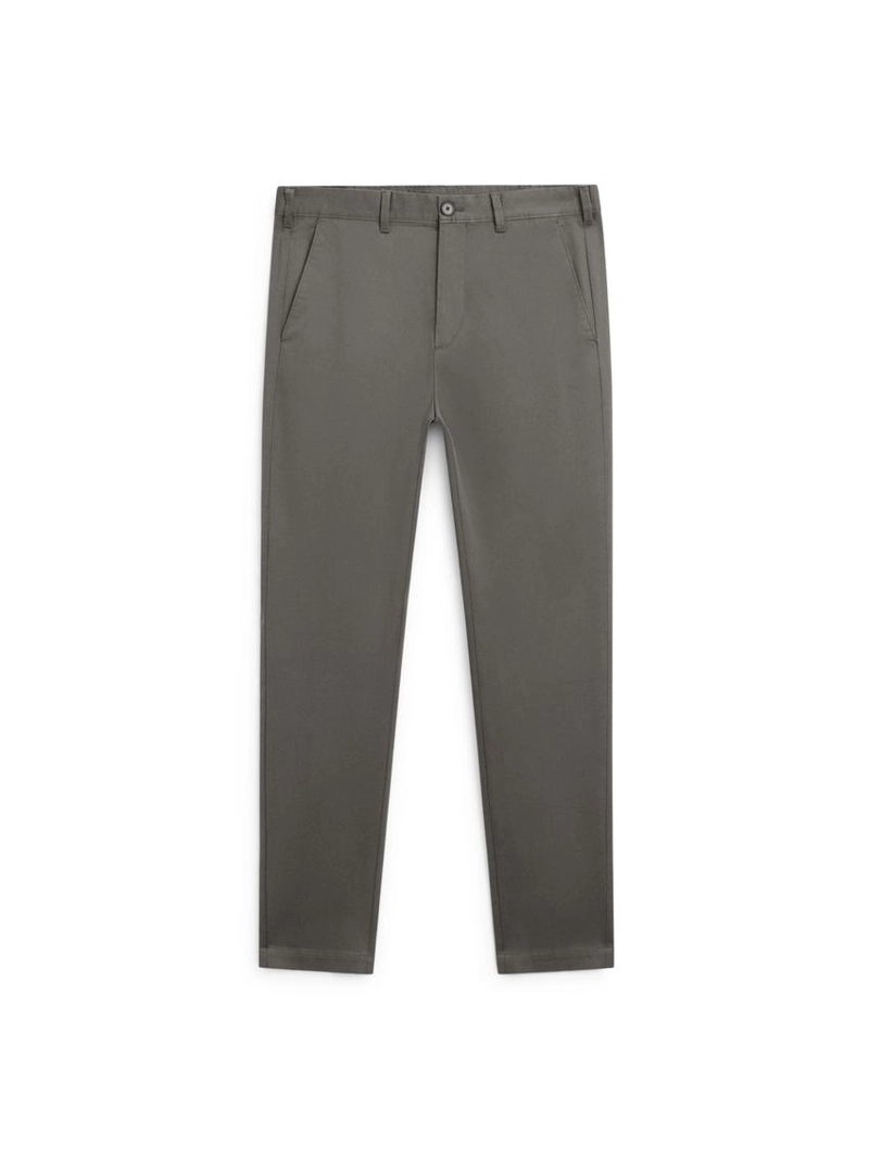 Хлопковые брюки приталенного кроя из смесовой ткани massimo dutti