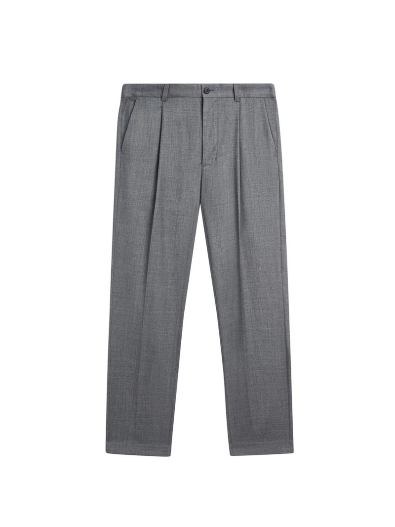 Брюки из шерсти свободного кроя с деталями вытачек