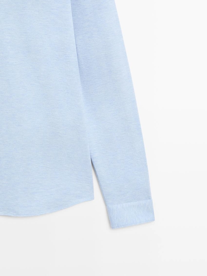 Рубашка свободного кроя с меланжевой отделкой