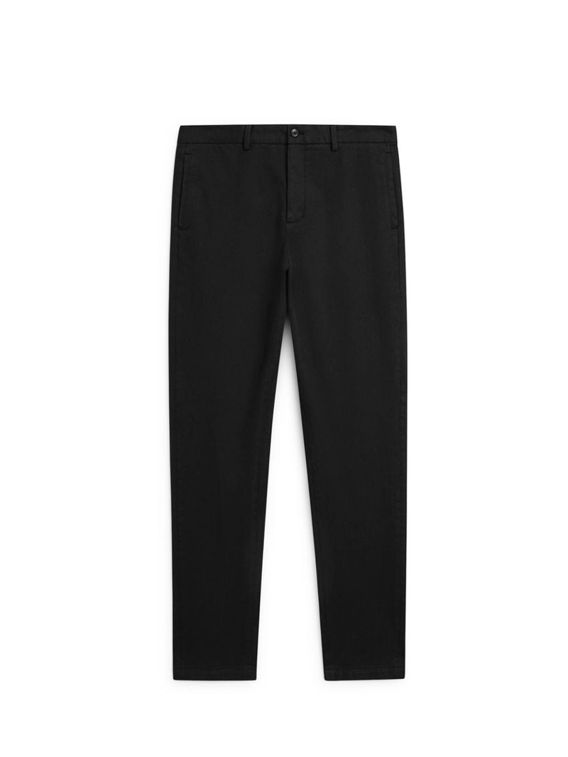 Хлопковые брюки из твила с эластичным поясом