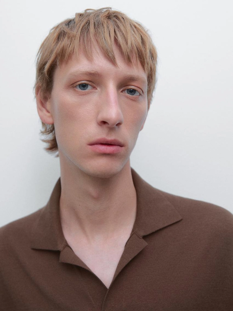 Поло-свитер из хлопково-шелковой смеси