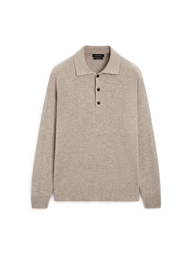 Пуловер-поло из 100% кашемира