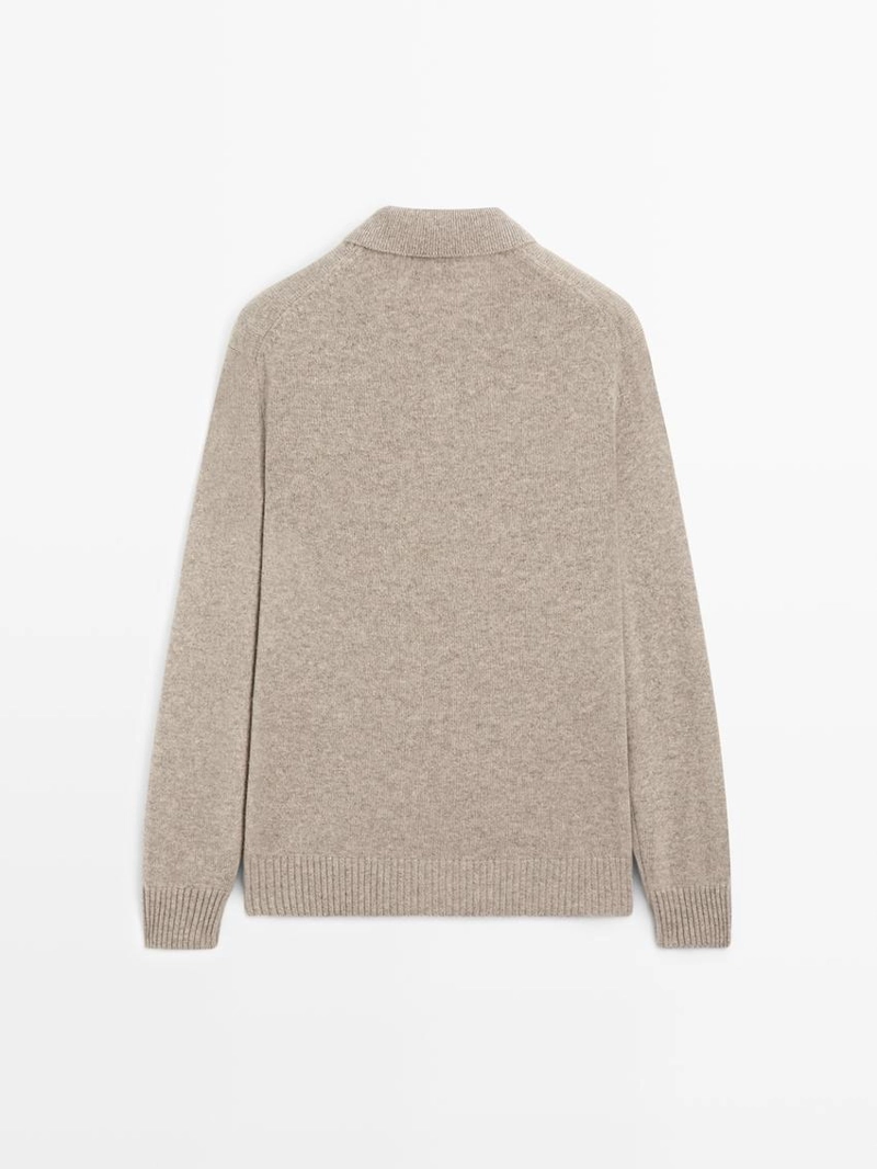 Пуловер-поло из 100% кашемира