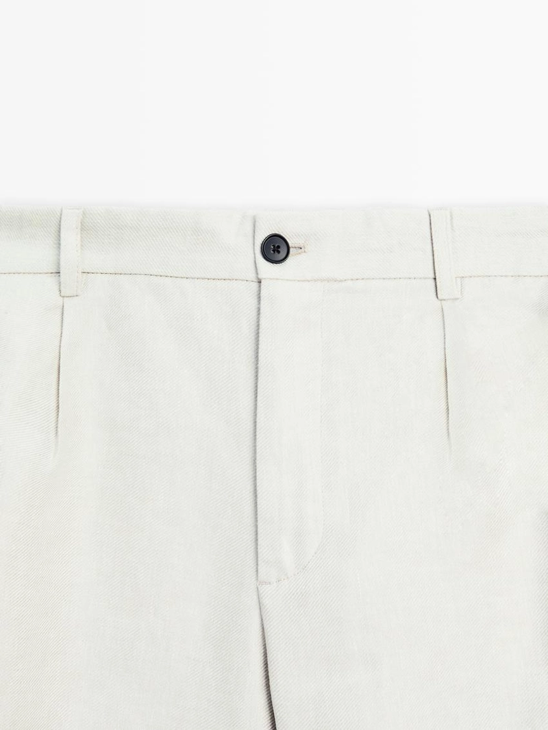 100% льняные бермуды