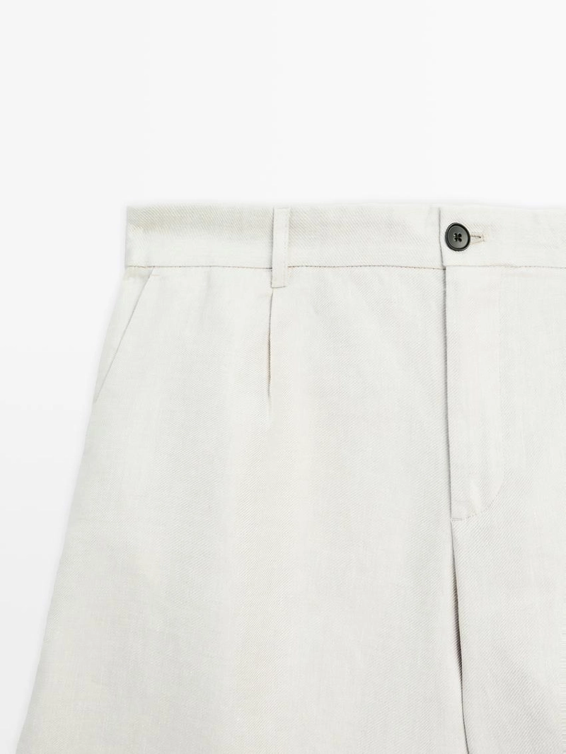 100% льняные бермуды