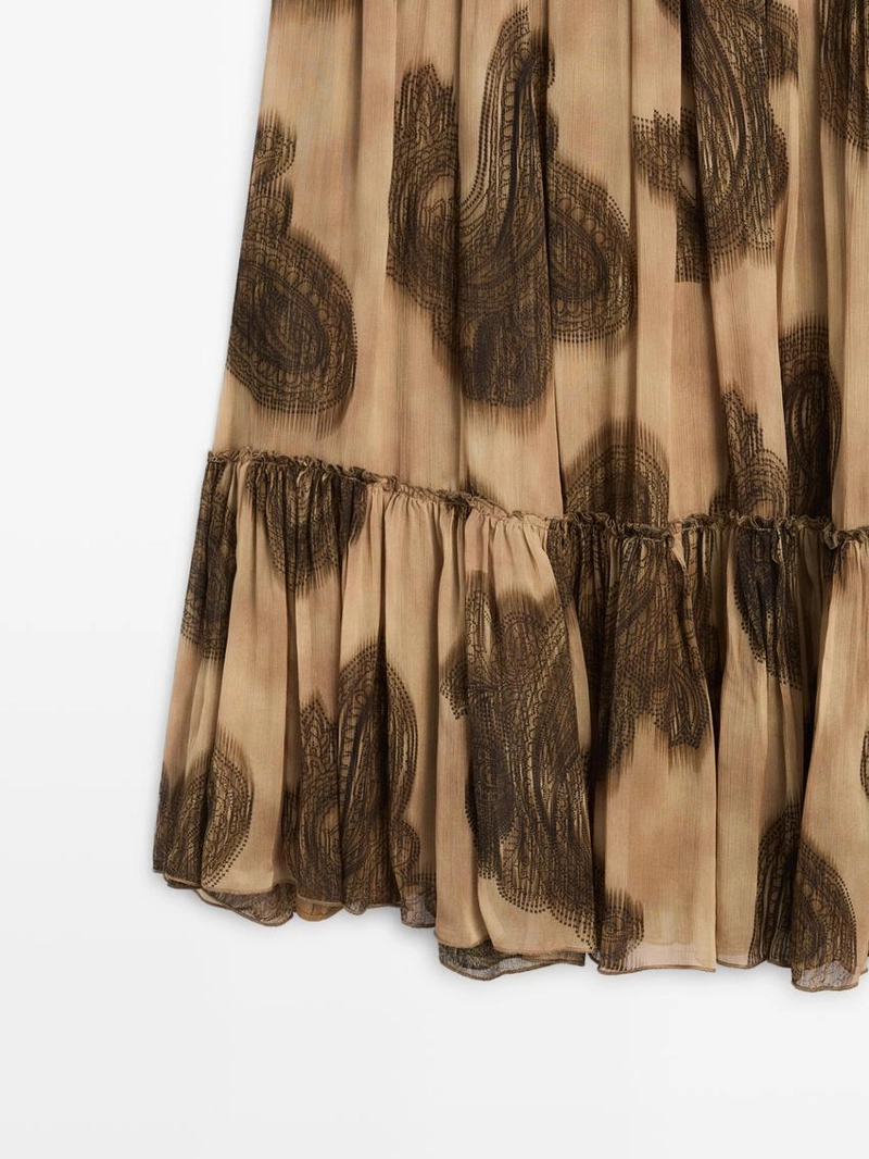 Длинная юбка с пейсли